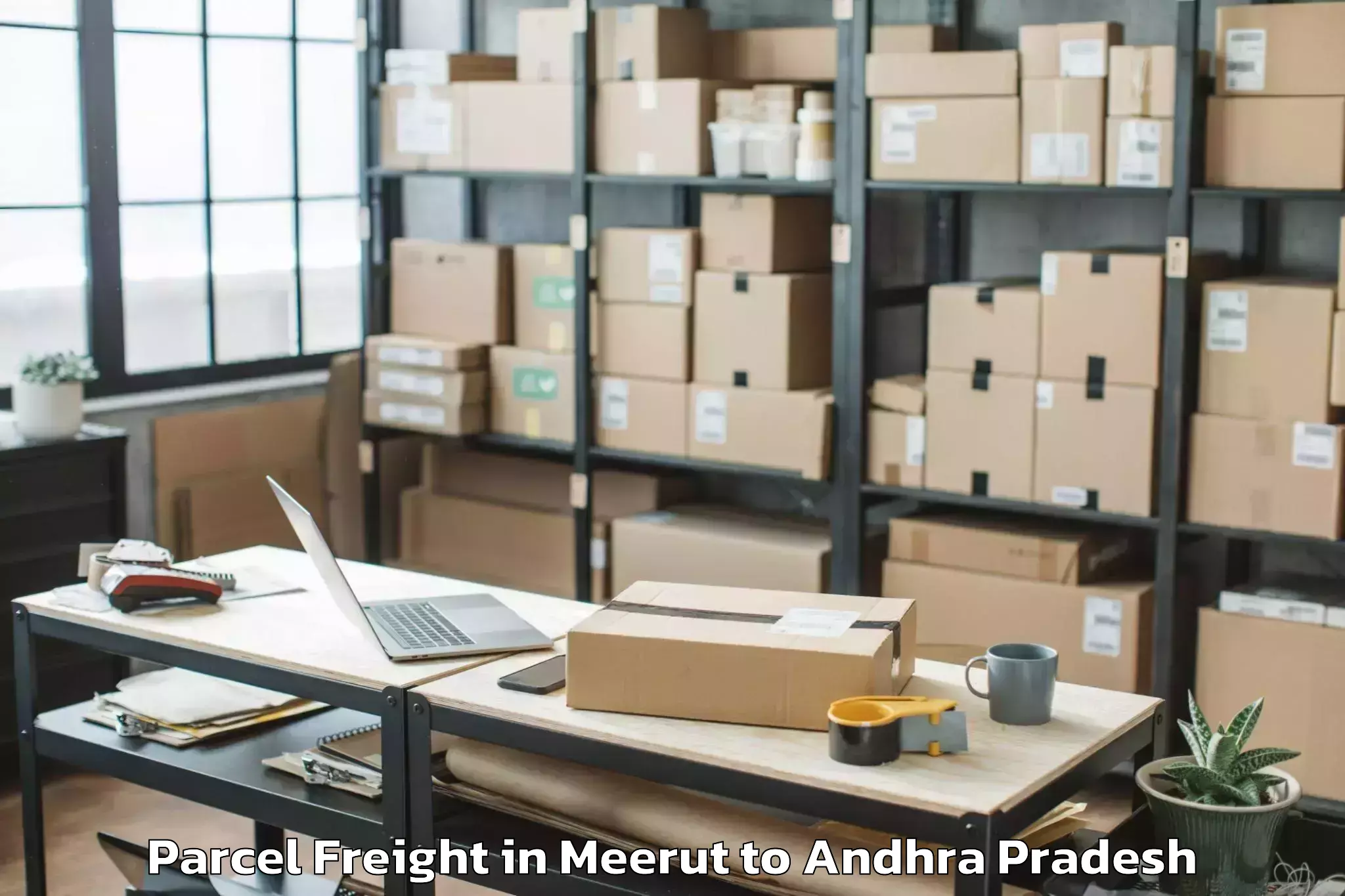 Easy Meerut to Chipurupalle Parcel Freight Booking